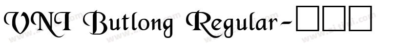 VNI Butlong Regular字体转换
